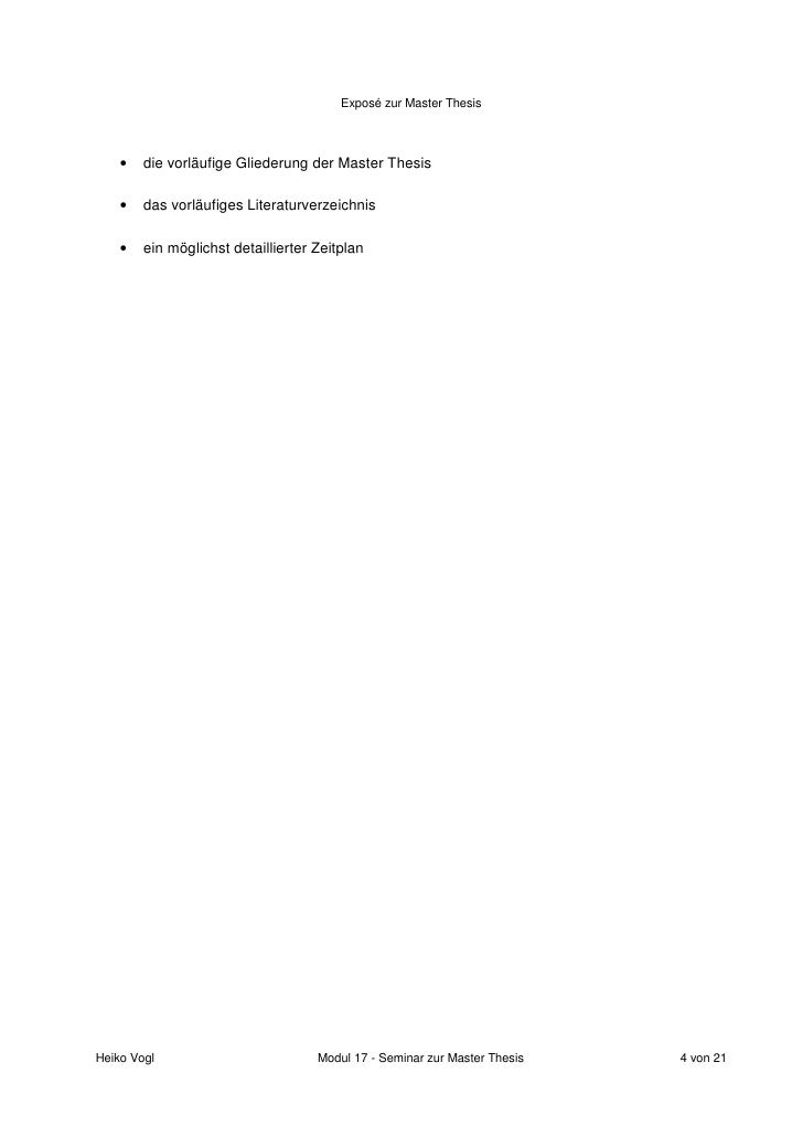 Dissertation expose